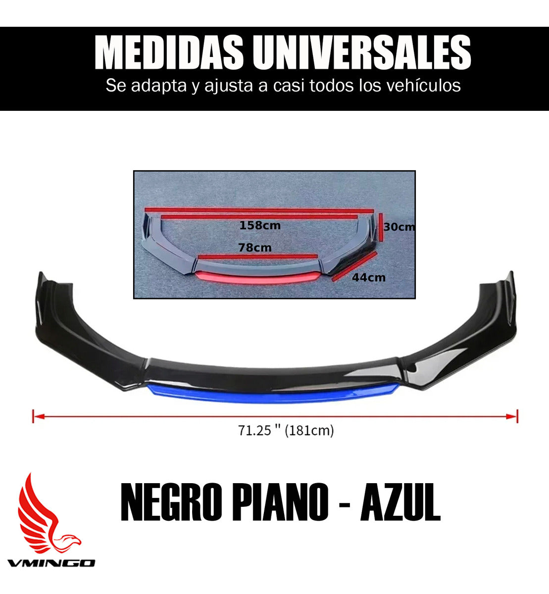 Lip Splitter Delantero Filo Color Facia Auto Deportivo Frontal 4pz