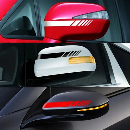 Sticker Franjas Espejo Lateral Universal Auto Deportivo