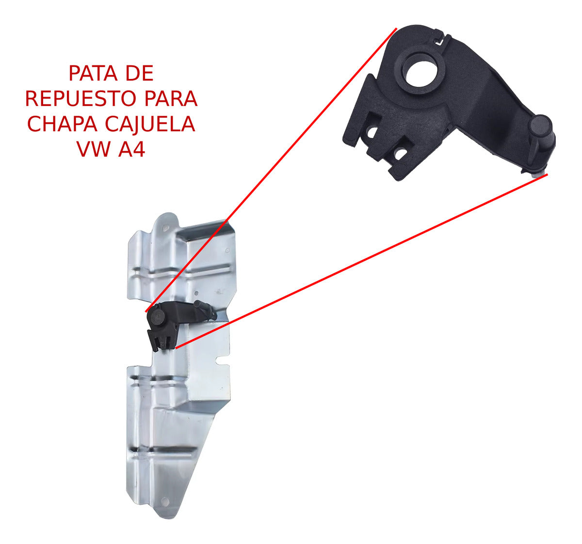 Pata Repuesto Chapa Cajuela Jetta A4 Clasico Placa Maletero