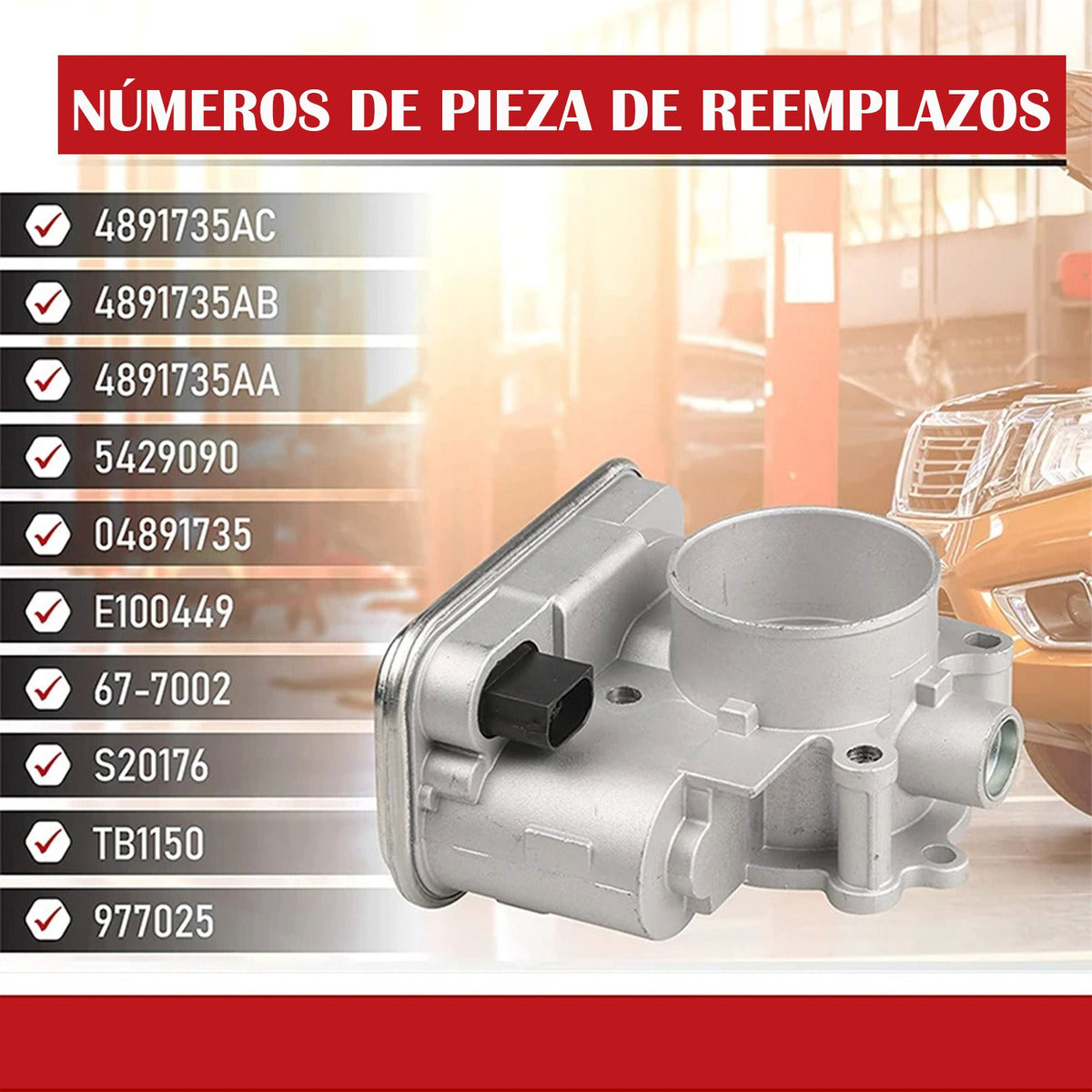 Cuerpo Aceleración Dodge Jeep Chrysler 2.4 2.0 2007-2018