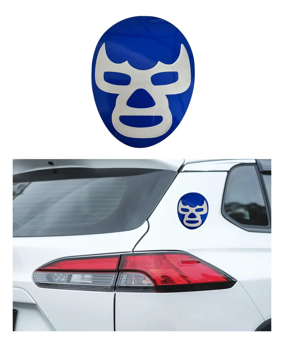 Calcomanía Mascara Luchador Sticker Auto Suv Moto Universal