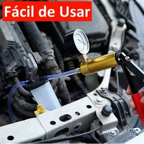 Purgador Bomba Vacio Manual Frenos Manometro Kit Auto Moto