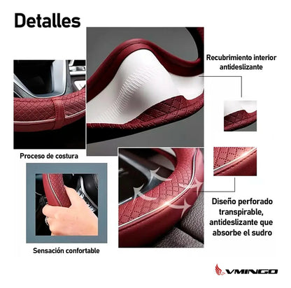 Funda Cubre Volante Filo Cromo Gama Alta Forma Redondo 38cm