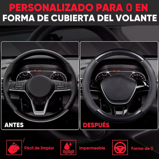 Funda Cubre Volante Fibra Carbono Gama Alta Redondo 38cm