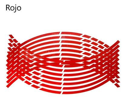 Tira Cortes Reflejante Cinta Pegatina Auto Moto Rin 15-18