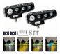Faros Auxiliares Estrobo 4 Leds 4 Modos Opticas Lupa Luz 2pz