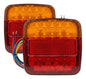 Par Calavera Plafon Led Trasera Grua Camión Remolque 12/24v