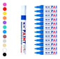 12 Piezas Plumon Pintura Marcador Llanta Letra Moto Carro