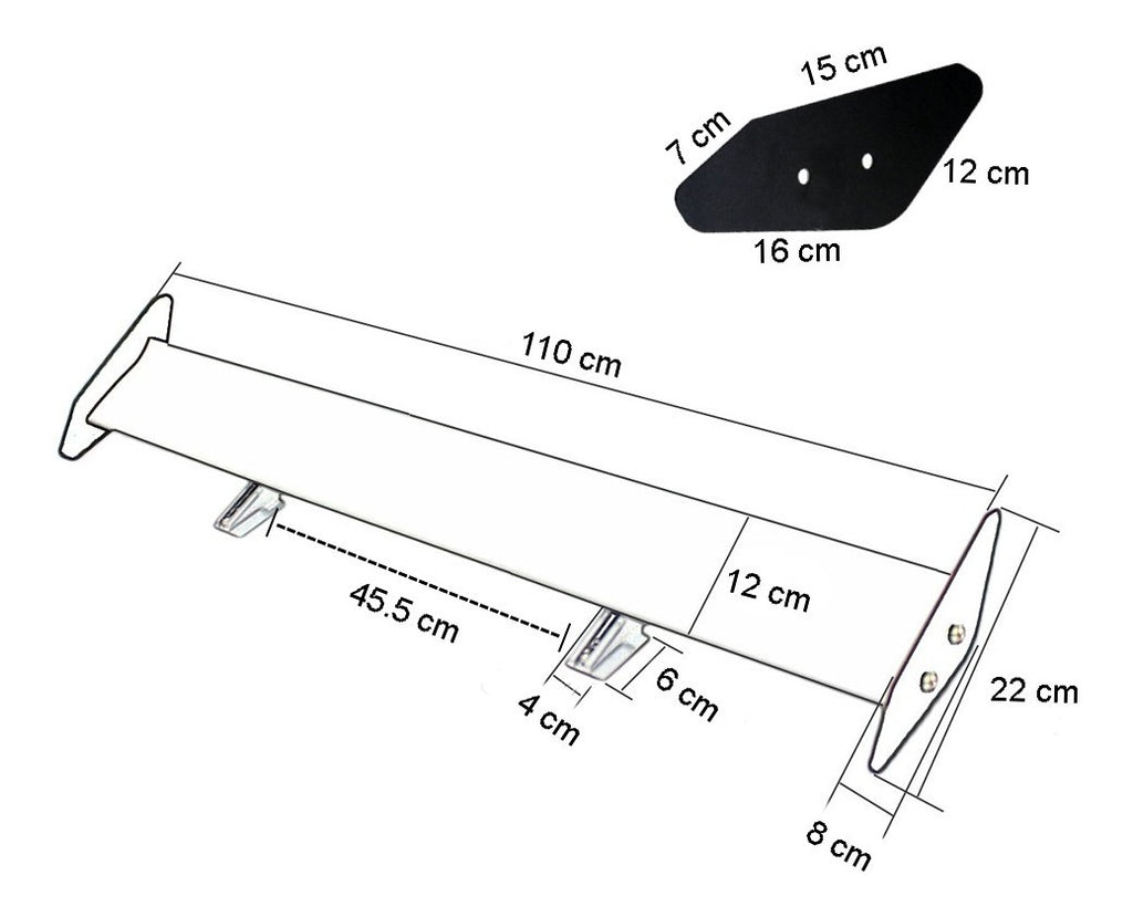 Aleron Hatchback Metal Embellecedor Suv Spoiler Cola De Pato