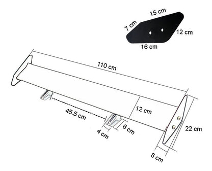 Aleron Hatchback Metal Embellecedor Suv Spoiler Cola De Pato