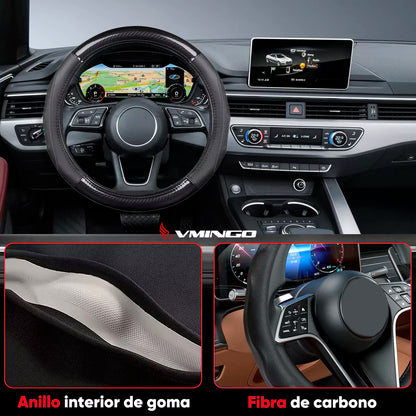 Funda Cubre Volante Fibra Carbono Gama Alta Redondo 38cm