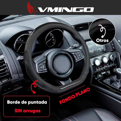 Funda Cubre Volante Fibra Carbono Gama Alta Forma D 38cm