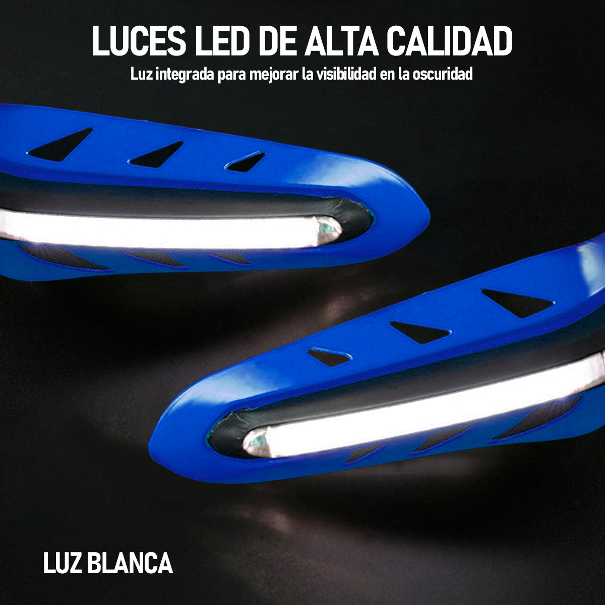 Cubre Puños Moto Hueco Luz Led Handguard Universal Protector