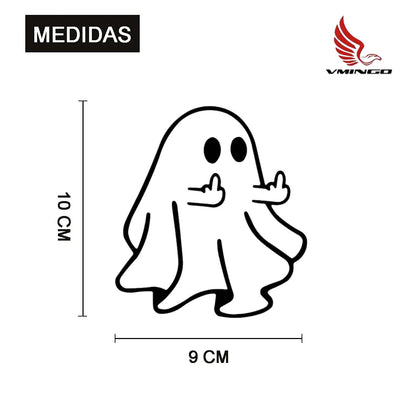 Calcomanía Fantasma Dedo Grosero Sticker Auto Suv Universal Negro