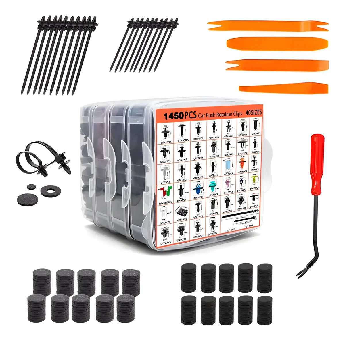 Kit Grapa Automotriz 1815 Pzs Herramienta Quita Moldura