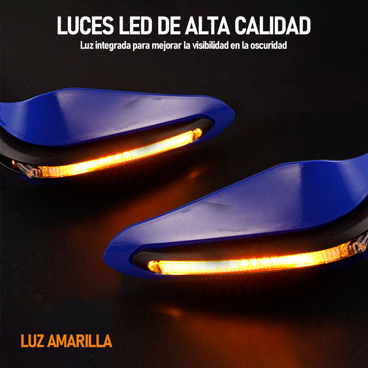 Cubre Puños Moto Luz Led Hand Guards Universal Sin Hueco