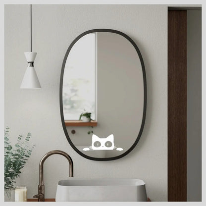Calcomania Gato Asomandose Sticker Universal Decorativo Auto
