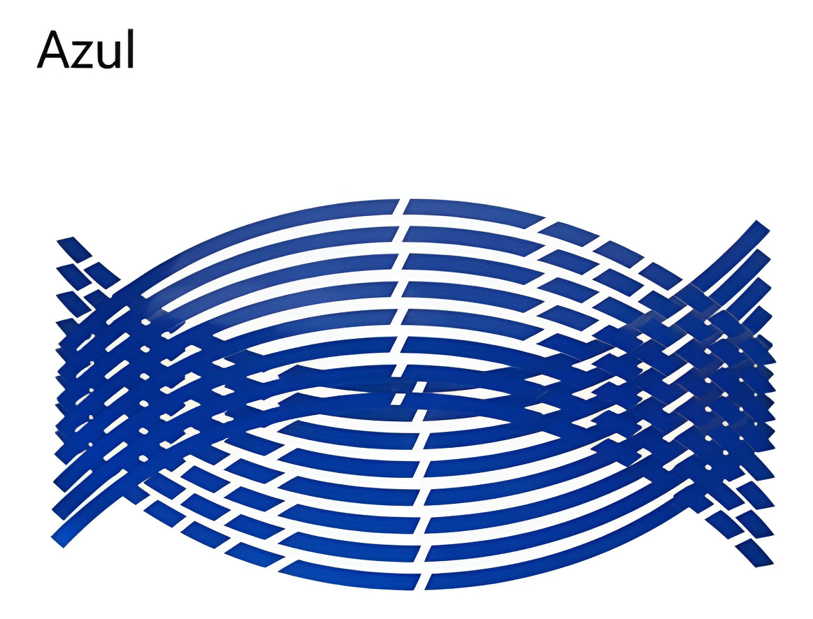 Tira Cortes Reflejante Cinta Pegatina Auto Moto Rin 15-18