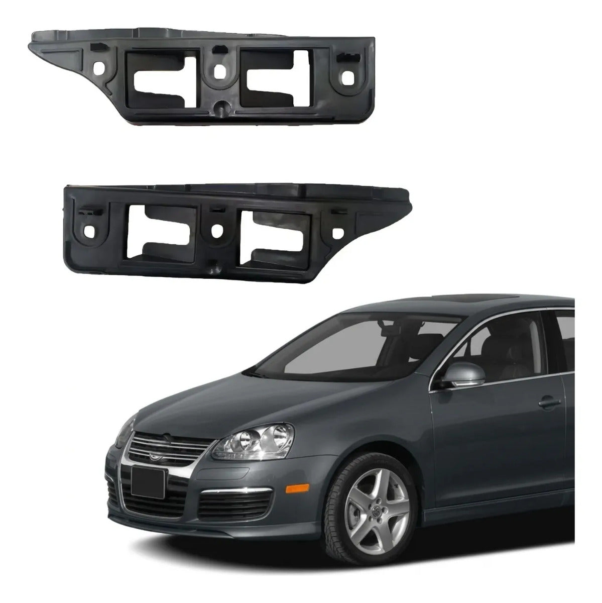 Par Guias Soporte Facia Defensa Delantera Vw Bora 2005-2010
