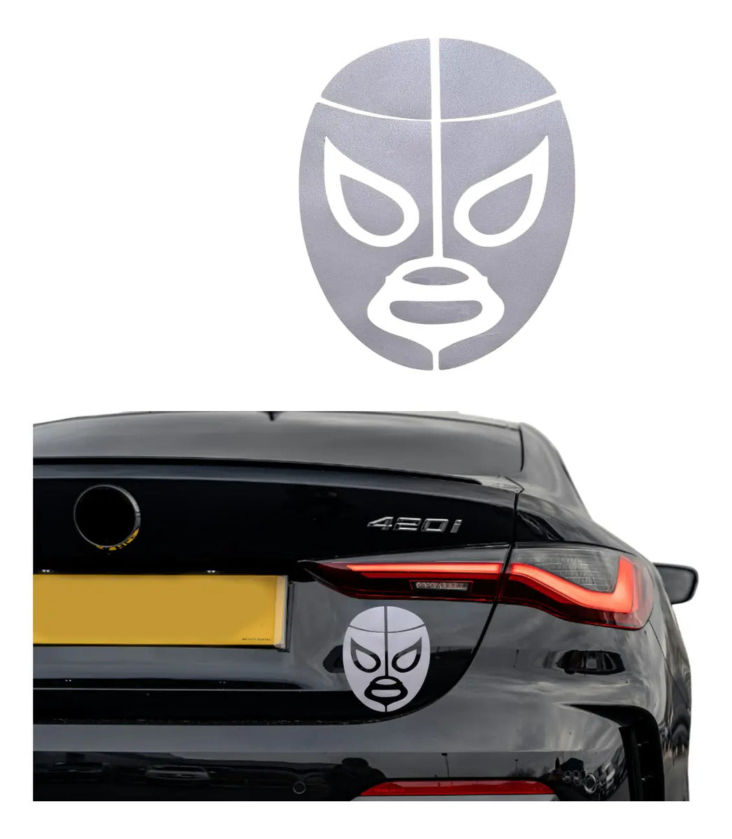 Calcomanía Mascara Luchador Sticker Auto Suv Moto Universal