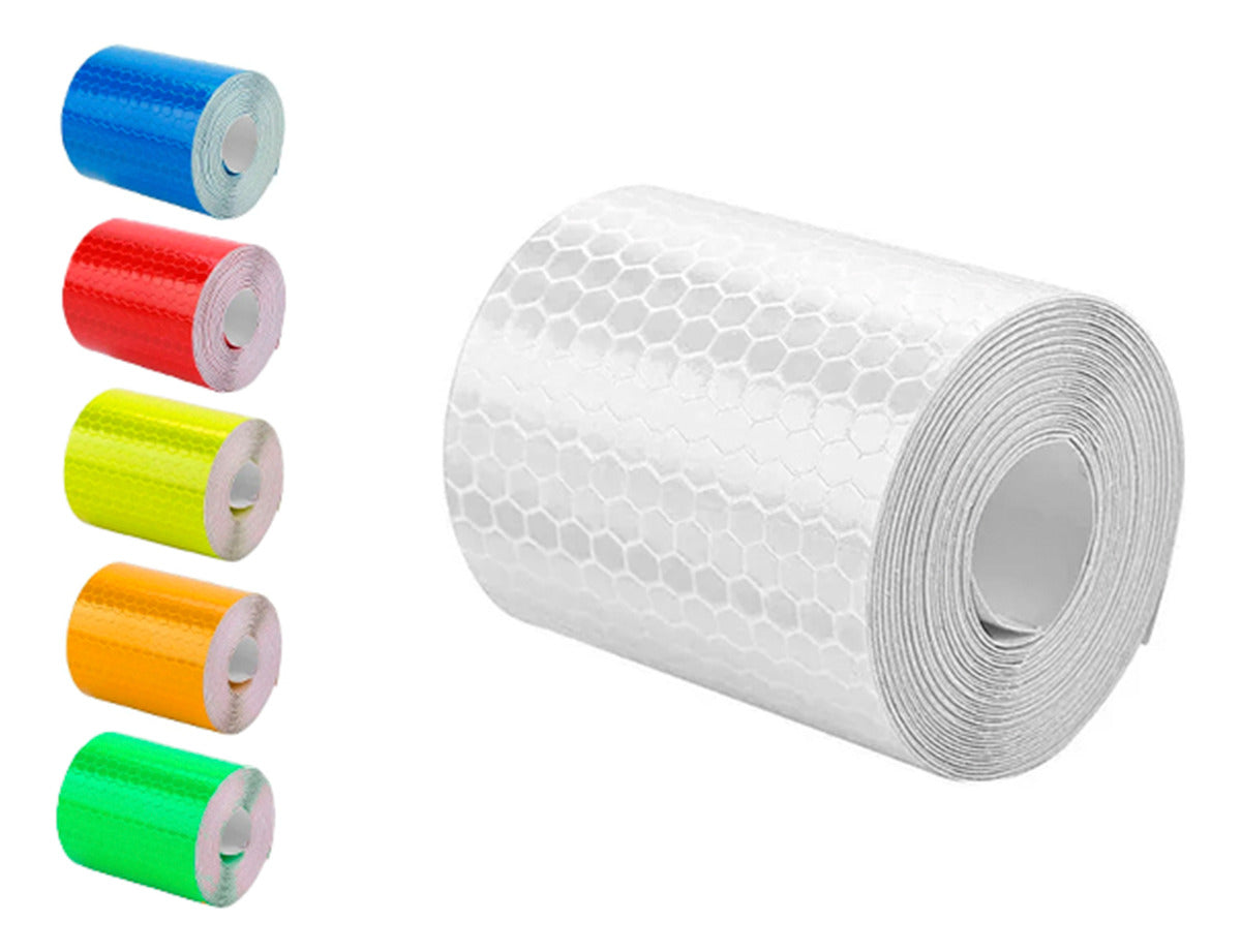 Sticker 5cmx3m Reflejante Seguridad Protector Auto Moto Bici