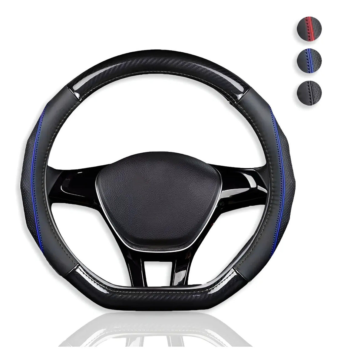 Funda Cubre Volante Fibra Carbono Gama Alta Forma D 38cm