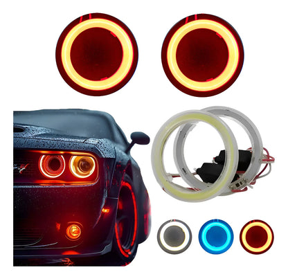 Aro Led Doble Anillo Ojo Angel Brillante Decorativo 80mm