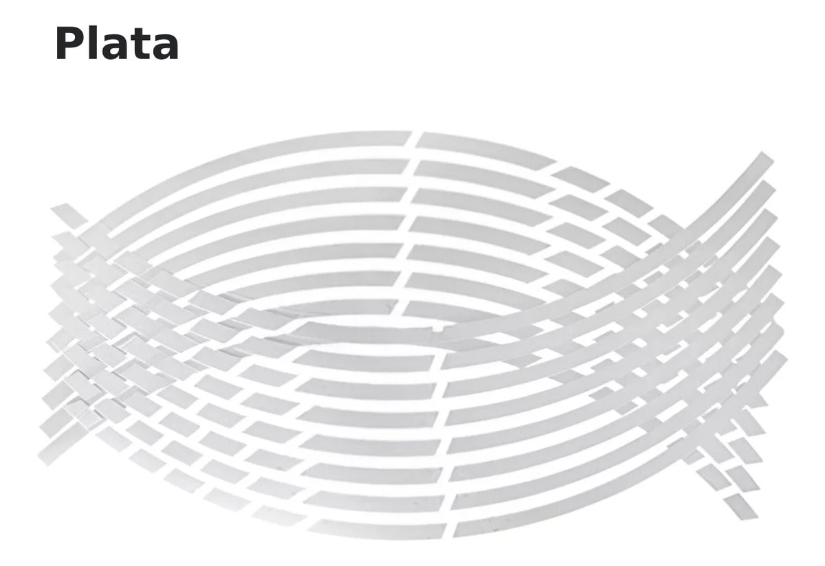 Tira Cortes Reflejante Cinta Pegatina Auto Moto Rin 15-18