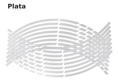 Tira Cortes Reflejante Cinta Pegatina Auto Moto Rin 15-18