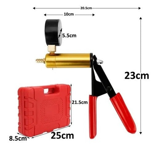 Purgador Bomba Vacio Manual Frenos Manometro Kit Auto Moto