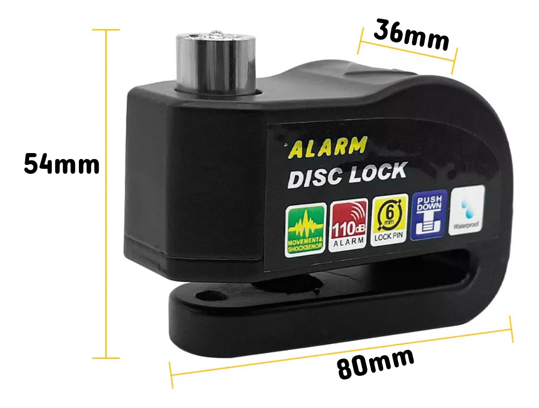 Alarma Candado Moto Impermeable Freno Disco Bloqueo Seguro