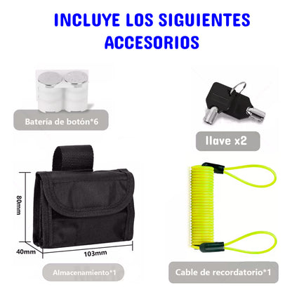 Alarma Impermeable Candado Antirrobo Moto Bici Freno Disco
