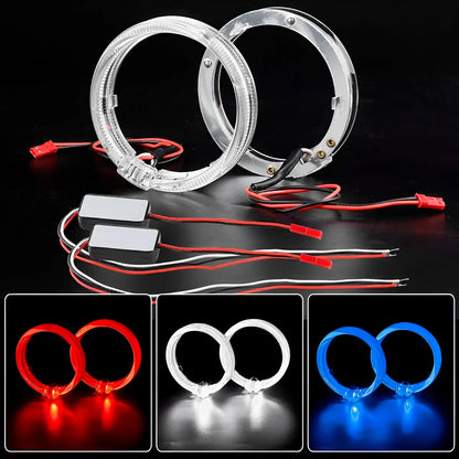 Aro Led Doble Anillo Ojo Angel Brillante Decorativo 80mm