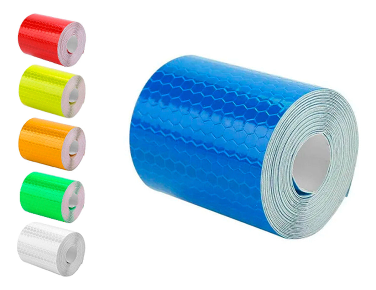 Sticker 5cmx3m Reflejante Seguridad Protector Auto Moto Bici