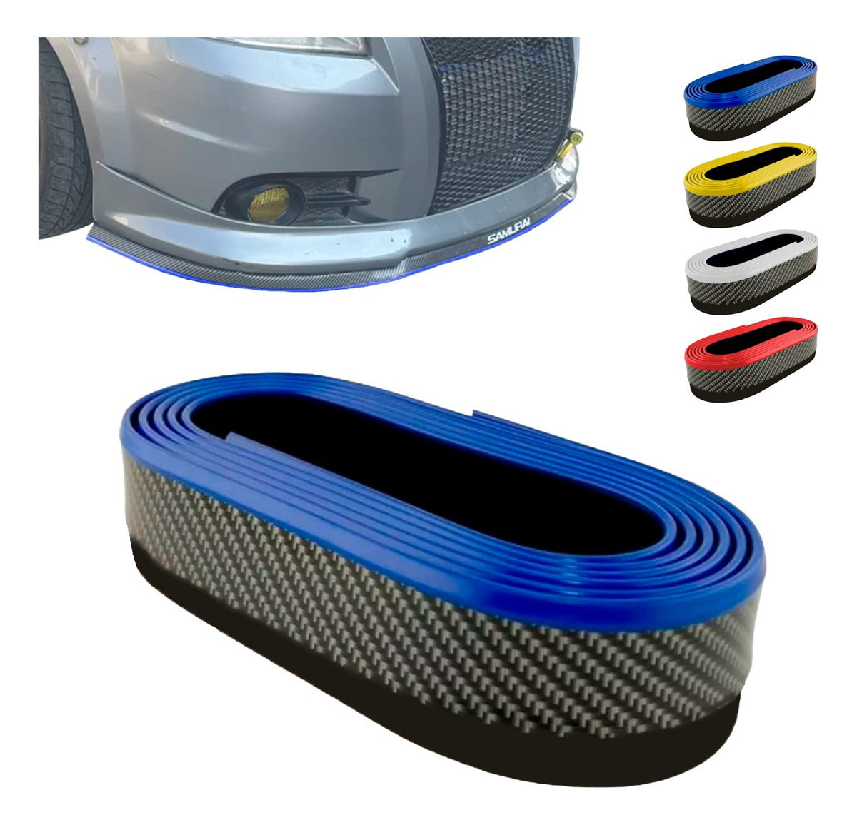 Lip Samurai Spoiler Universal Faldon Flexible Facia Estribo