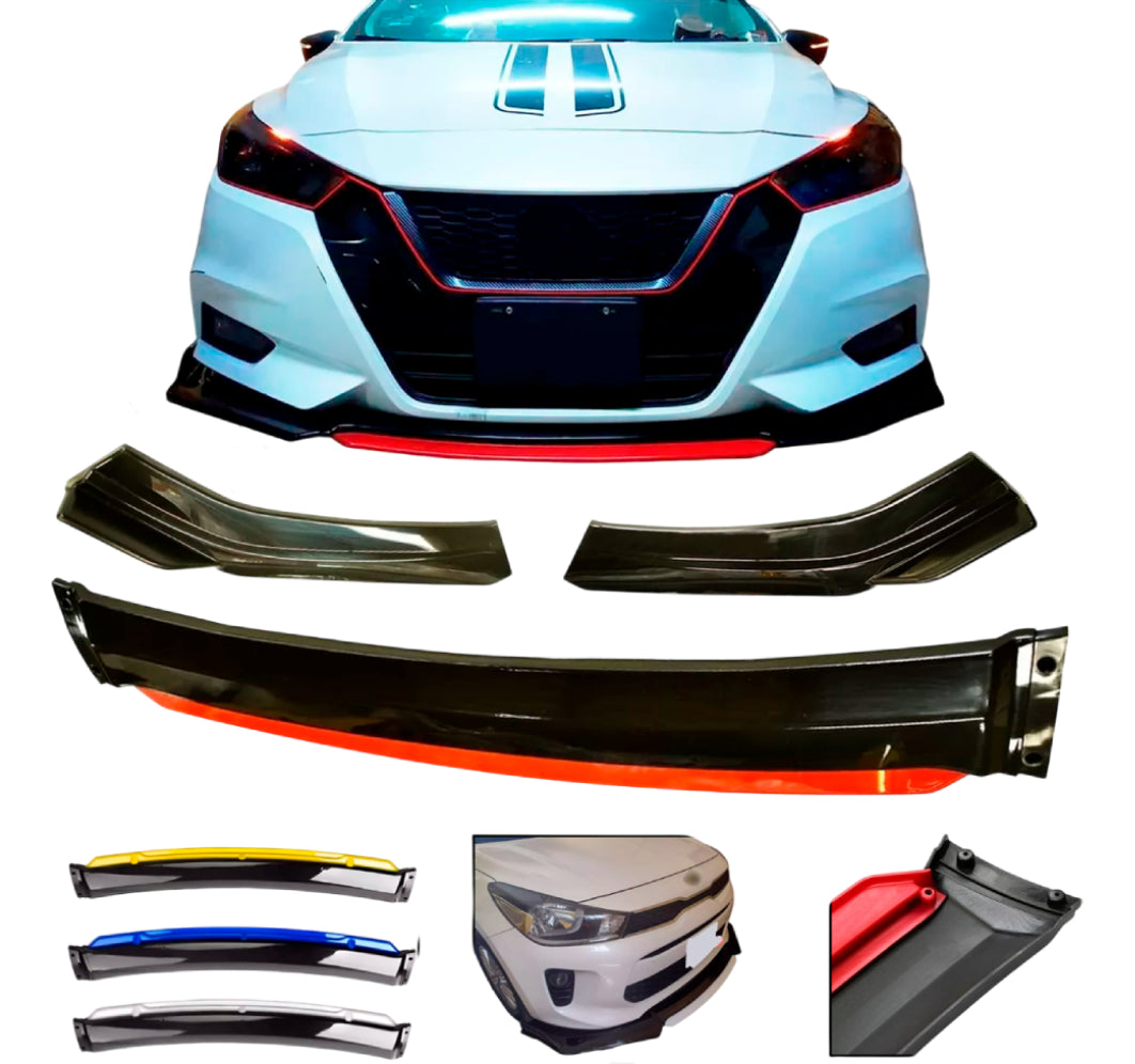 Lip Splitter Delantero Filo Color Facia Auto Deportivo Frontal 4pz