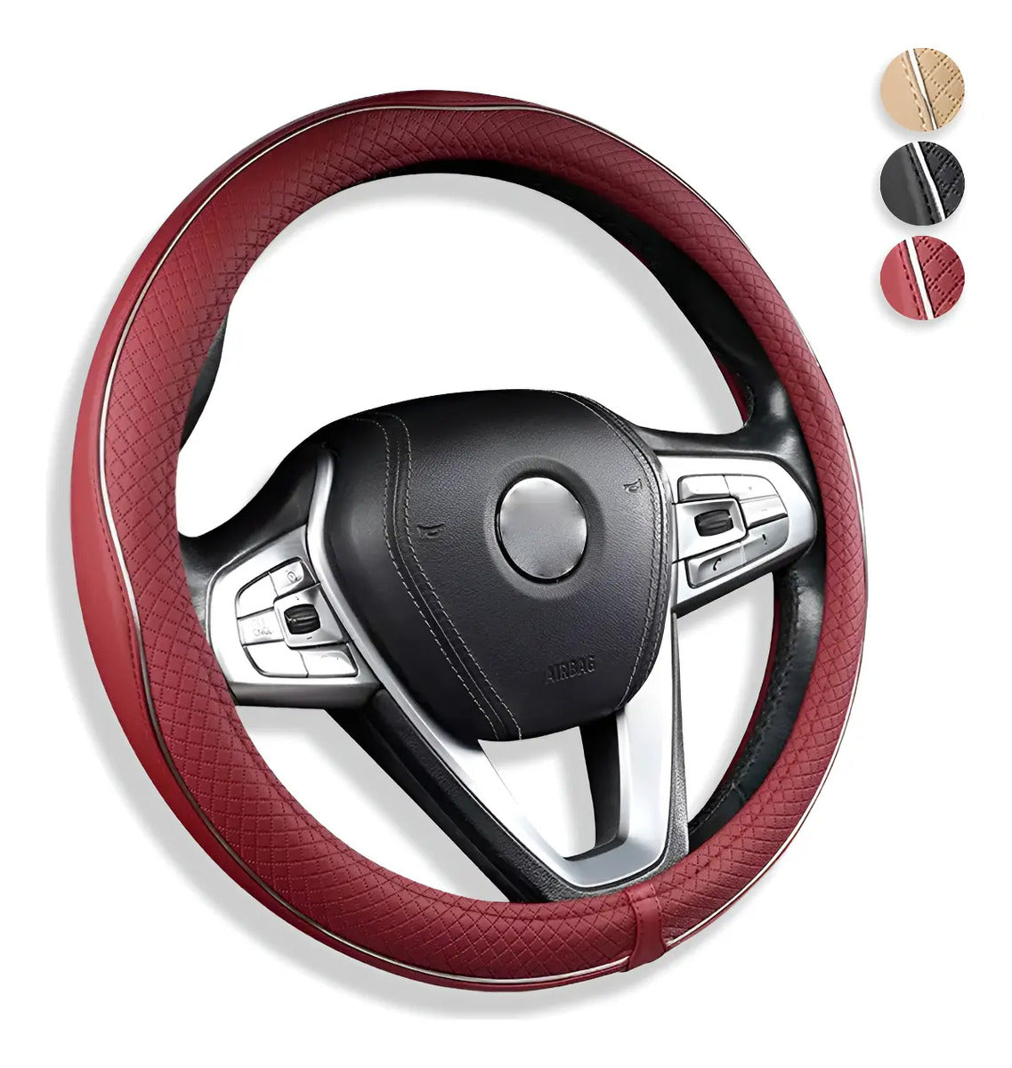 Funda Cubre Volante Filo Cromo Gama Alta Forma Redondo 38cm