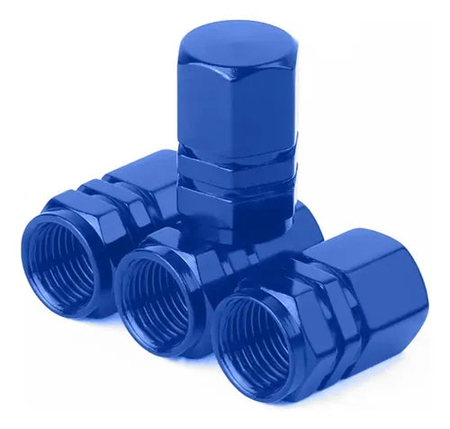 Tapon Pivote Valvula Cubre Llanta Aluminio Auto Moto 4-pieza