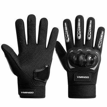 Par Guantes Moto Pantalla Tactil Bici Motocross Scooters Proteccion 3d Equitacion Montañismo Patinaje Unitalla Antiderrape Anticolision Ergonomico Completo Negro