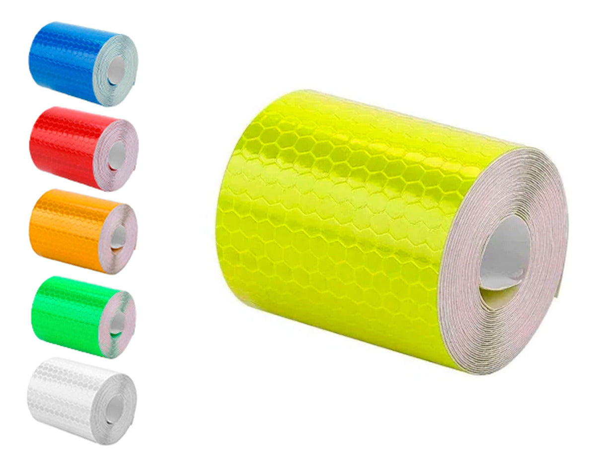 Sticker 5cmx3m Reflejante Seguridad Protector Auto Moto Bici