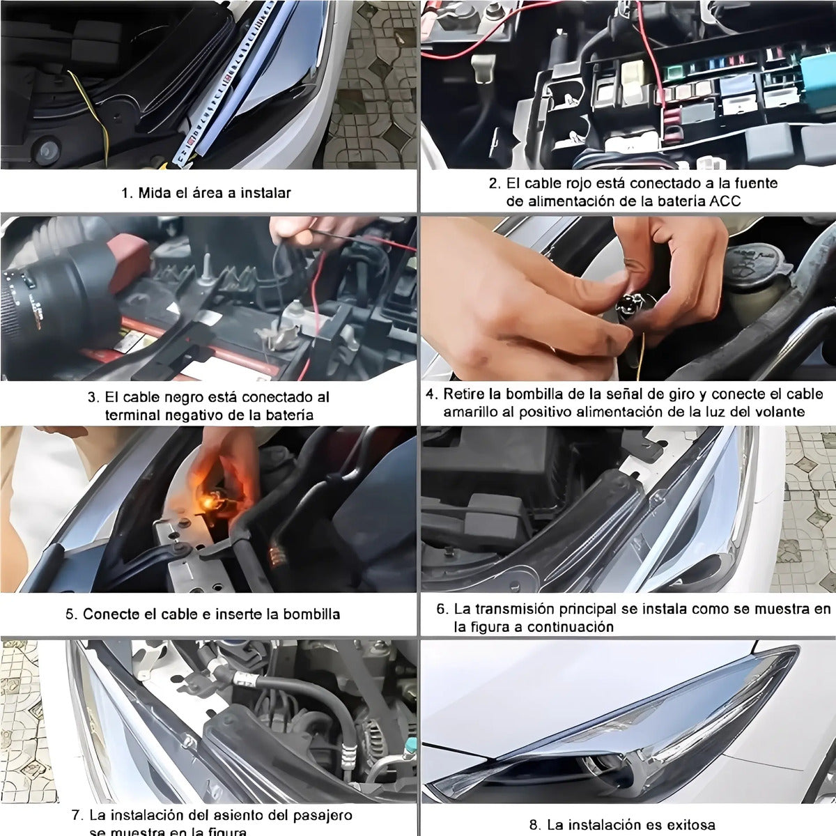 Par Tira Led Drl 30cm Direccional Secuencial Flexible Auto