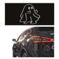 Calcomanía Fantasma Dedo Grosero Sticker Auto Suv Universal Negro