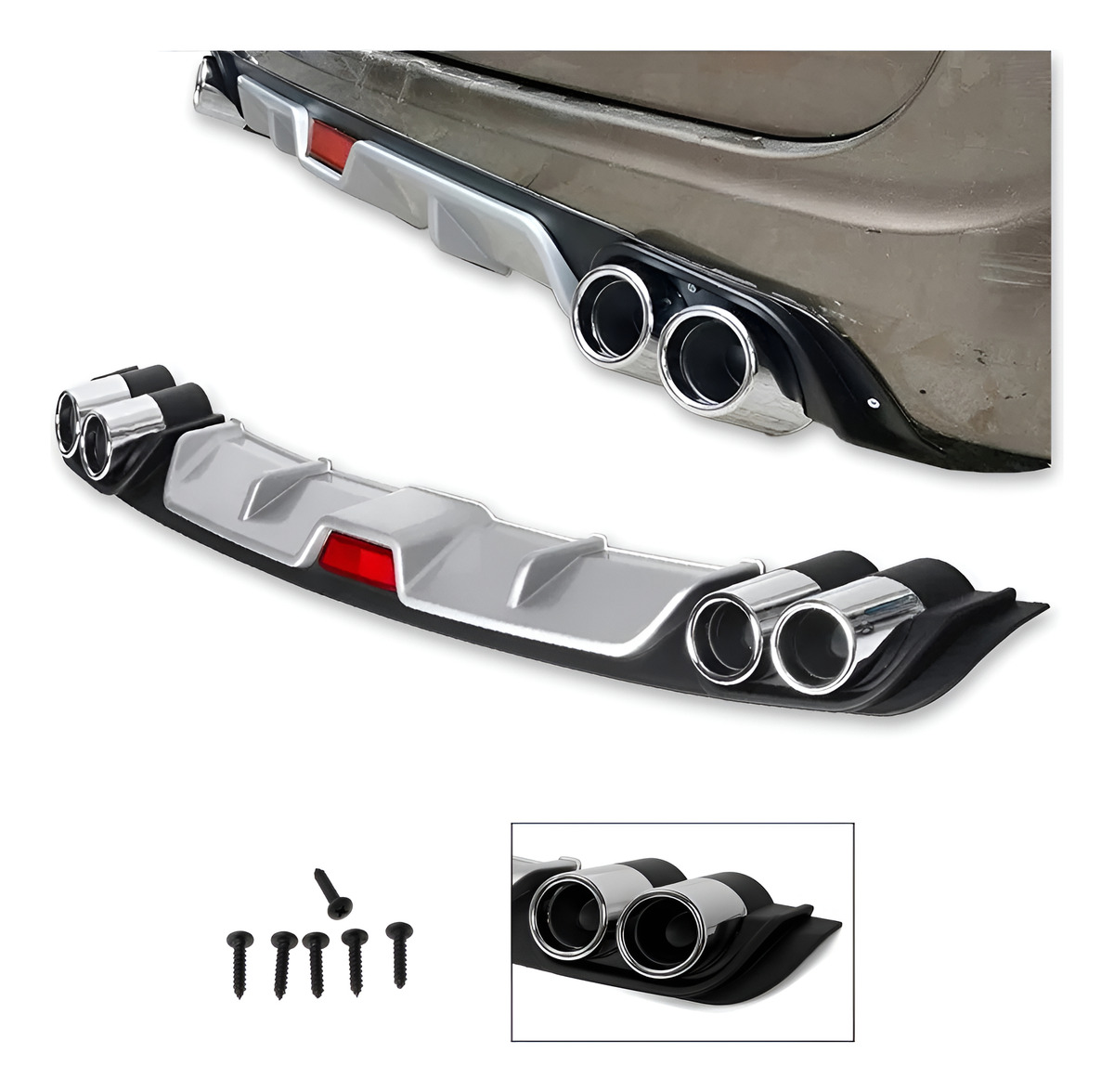 Escape Difusor Trasero Universal Spoiler Tuning Racing Sport