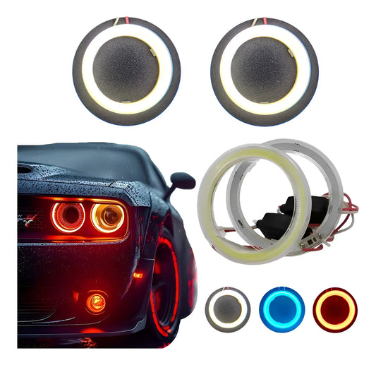 Aro Led Doble Anillo Ojo Angel Brillante Decorativo 80mm