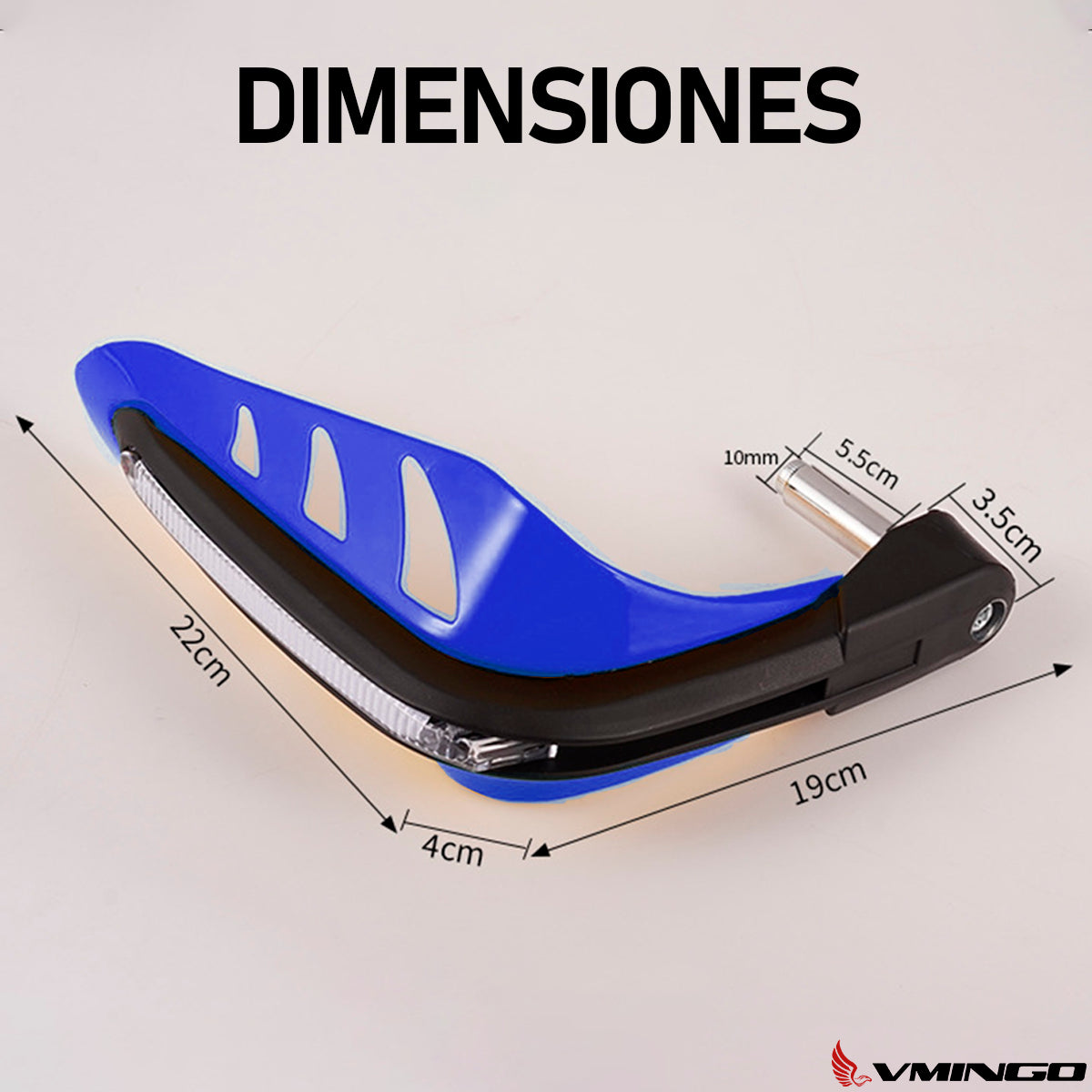 Cubre Puños Moto Hueco Luz Led Handguard Universal Protector
