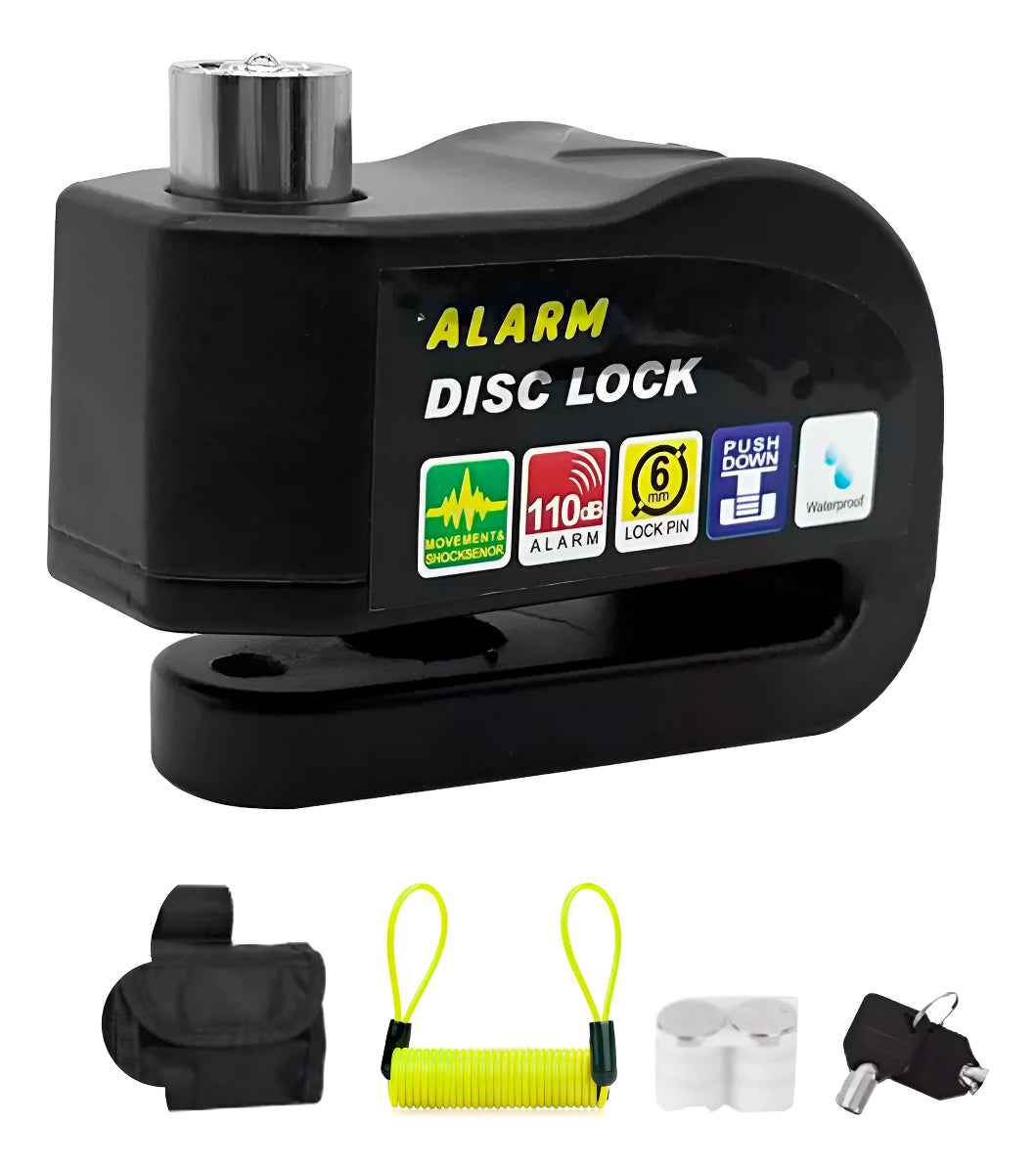 Alarma Impermeable Candado Antirrobo Moto Bici Freno Disco