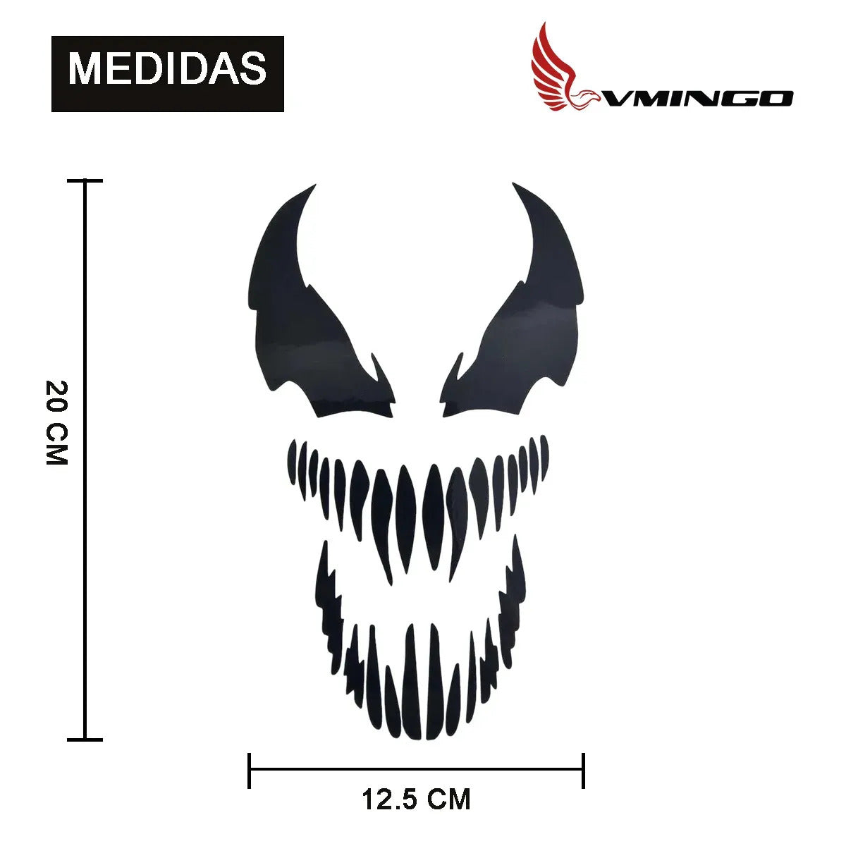 Calcomania Carnage Venom Sticker Universal Decorativo Auto Moto Suv Vinil Laptop Termo Pegatina Blanco