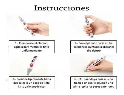 Plumon Marcador Llanta 1 Pz Sport Letras Auto Moto Tunning