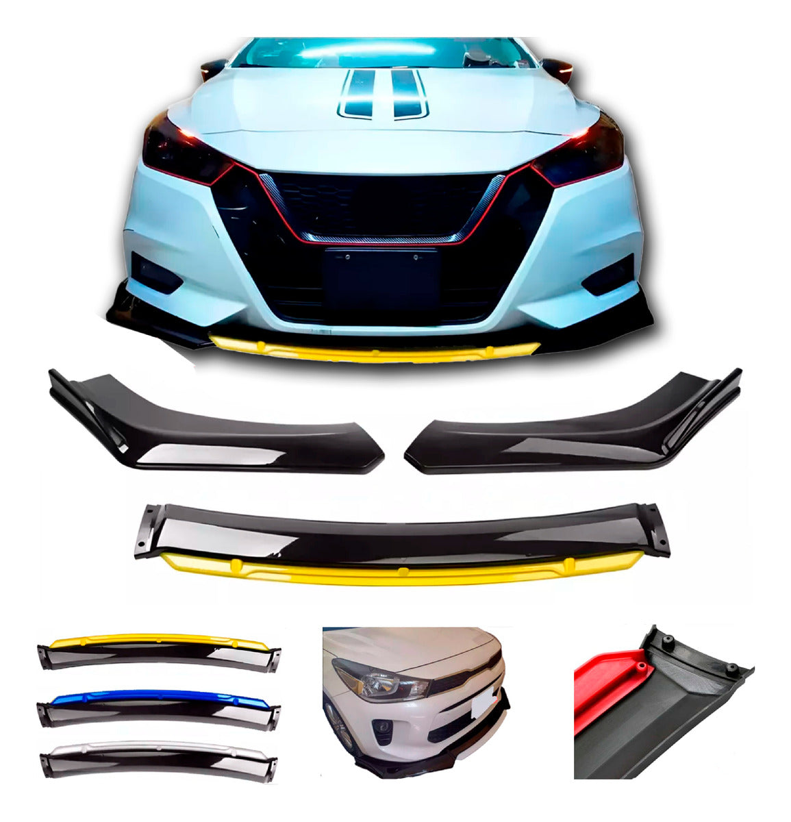 Lip Splitter Delantero Filo Color Facia Auto Deportivo Frontal 4pz