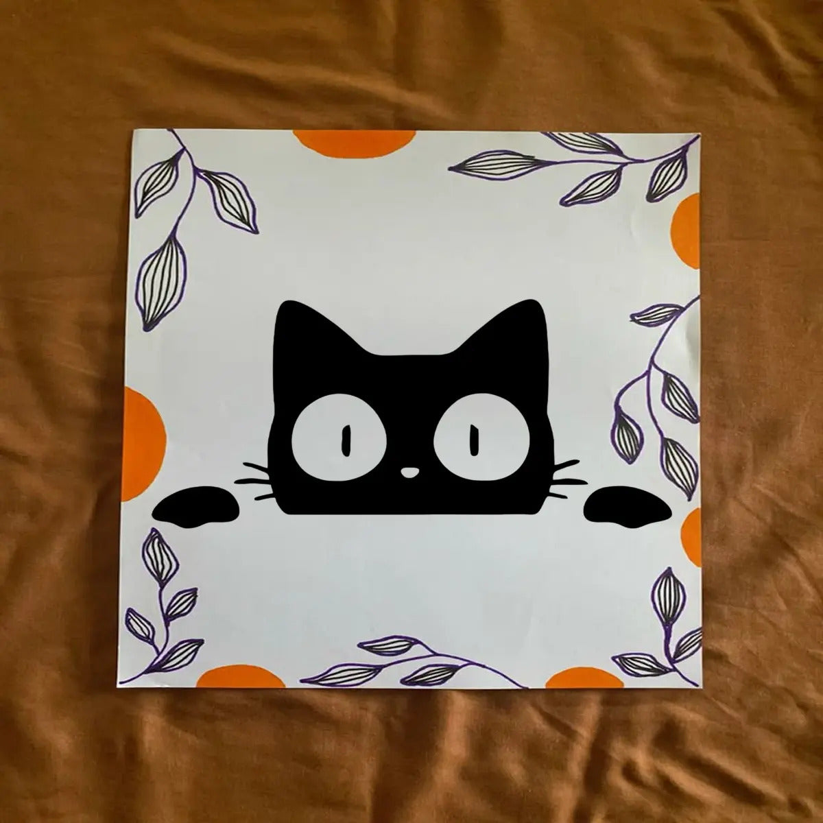 Calcomania Gato Asomandose Sticker Universal Decorativo Auto